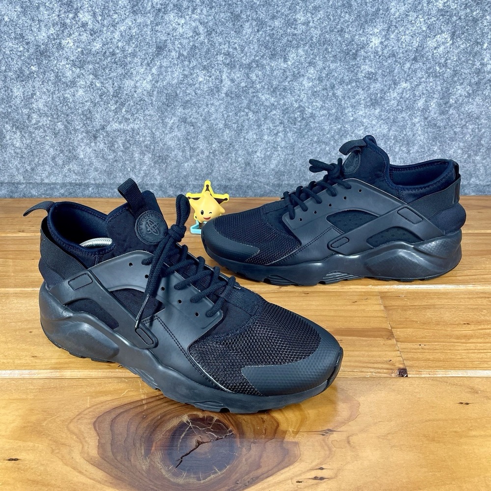 Nike Air Huarache Run Ultra Men's Size 12 Triple Black Shoes Sneakers 819685-002